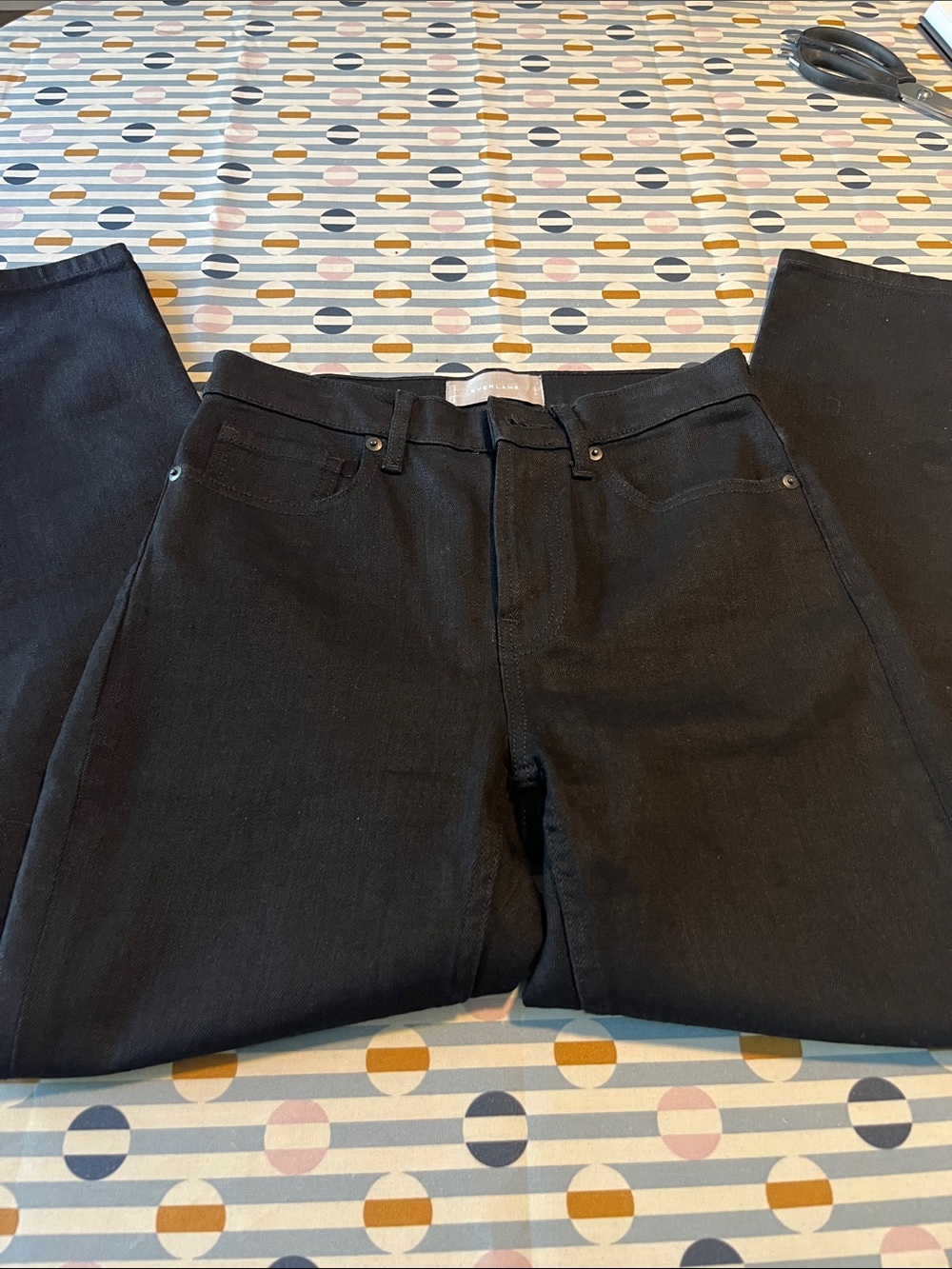 Everlane High-Rise Straight Black Jeans Size 26 ankle